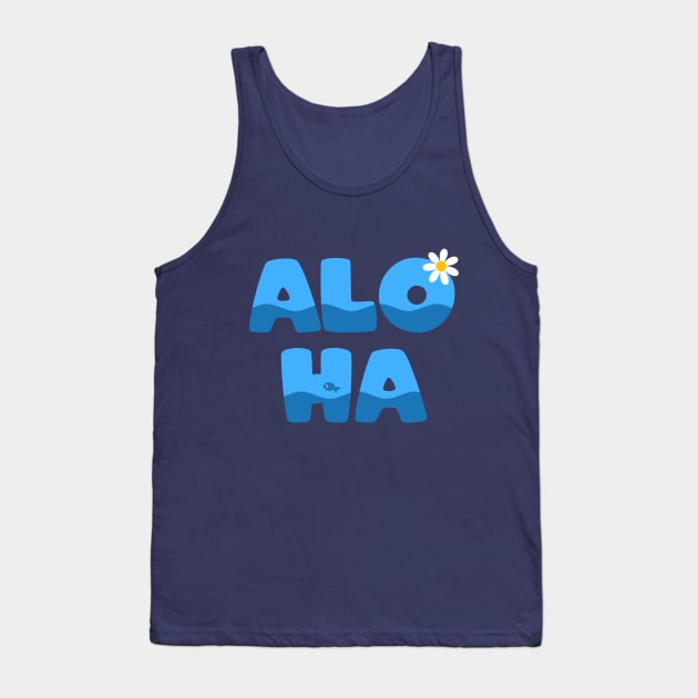 Aloha Hawaii Surfing With Hawaiian Jumping Fish Tank Top by Bumblebeast